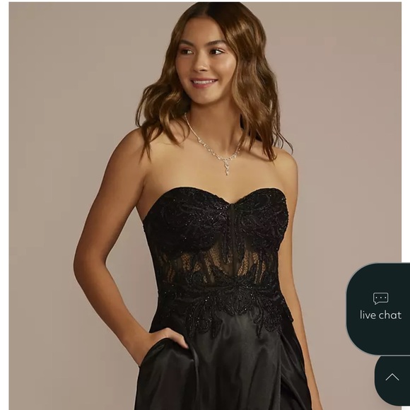 David's Bridal Elegant Black Strapless Dress - mordernwear.com David's Bridal Elegant Black Strapless Dress - mordernwear.com
